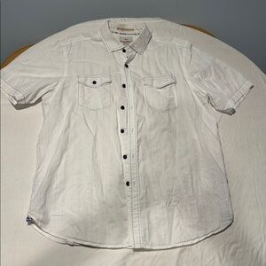 Tommy Bahama Men’s XL White Island Modern Fit Short Sleeve Button-Down Shirt